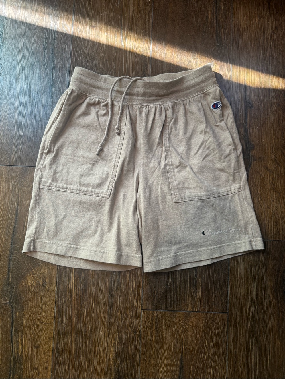 Champion Men’s Beige/Tan Terry Drawstring Lounge Shorts